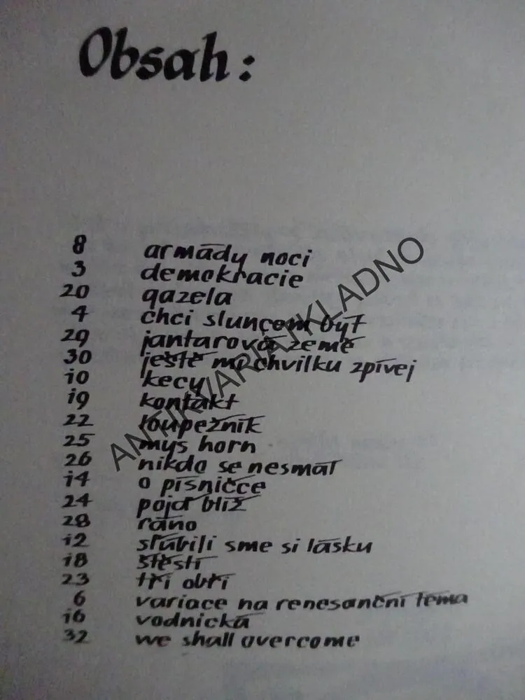 PRÁZDNINY V TELČI 1990, ZPĚVNÍK, NOTY, TEXTY