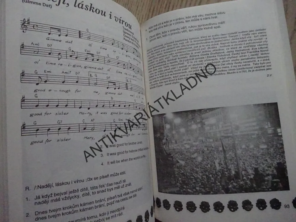 SPIRITUÁL KVINTET, SOUHRNNÝ REPERTOÁR, ZPĚVNÍK, NOTY, TEXTY, **an