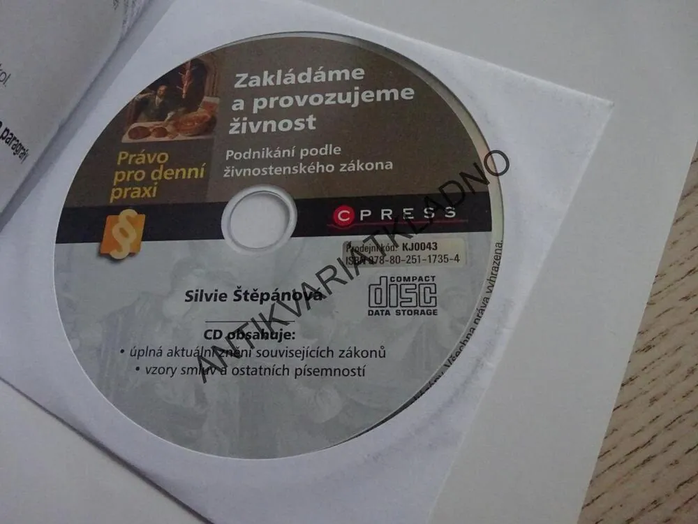 ZAKLÁDÁME A PROVOZUJEME ŽIVNOST, PODNIKÁNÍ PODLE ŽIVNOSTENSKÉHO ZÁKONA, SILVIE ŠTĚPÁNOVÁ, **an