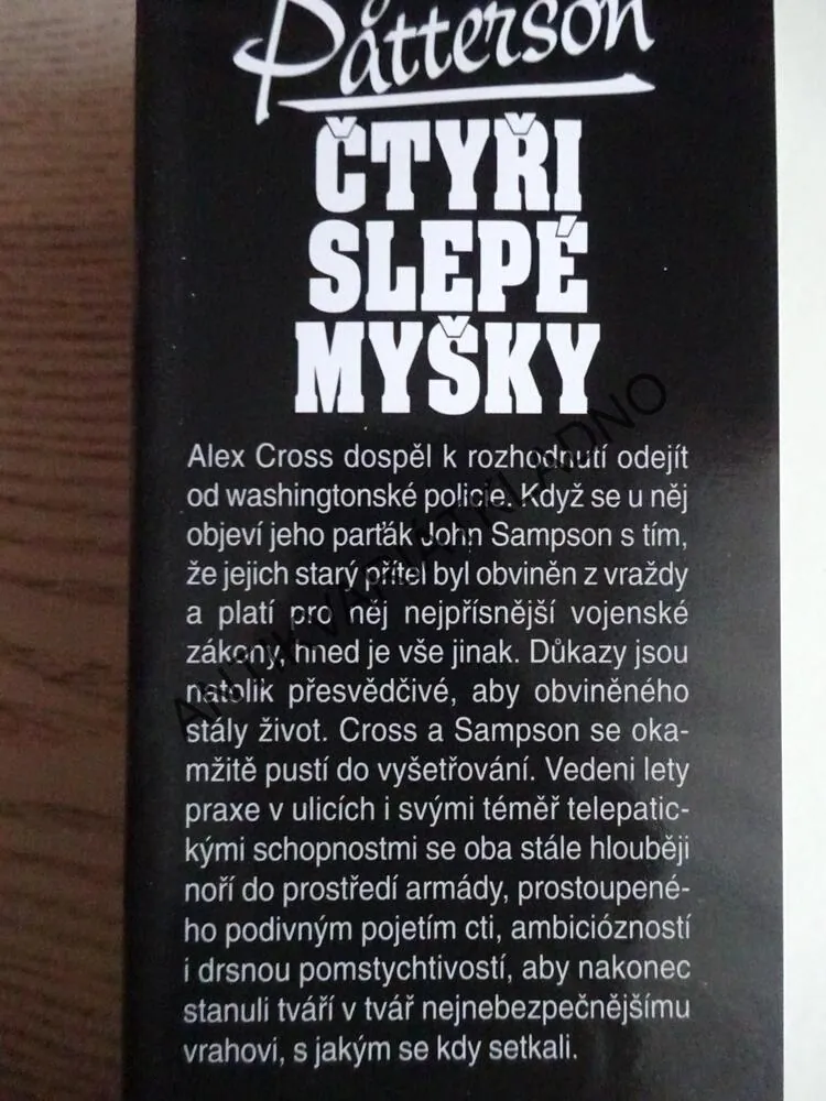 ČTYŘI SLEPÉ MYŠKY, JAMES PATTERSON, **an