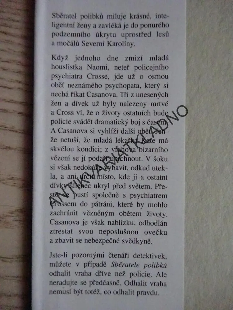 SBĚRATEL POLIBKŮ, JAMES PATTERSON, **an