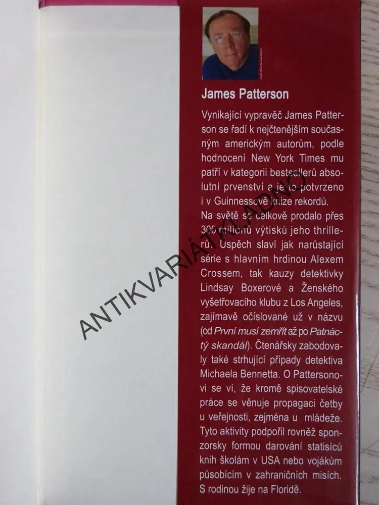 CITLIVÉ MÍSTO, JAMES PATTERSON, **an