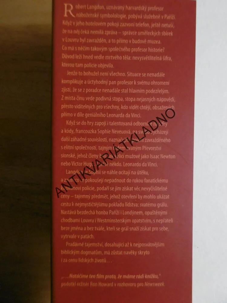 ŠIFRA MISTRA LEONARDA, DAN BROWN, **an