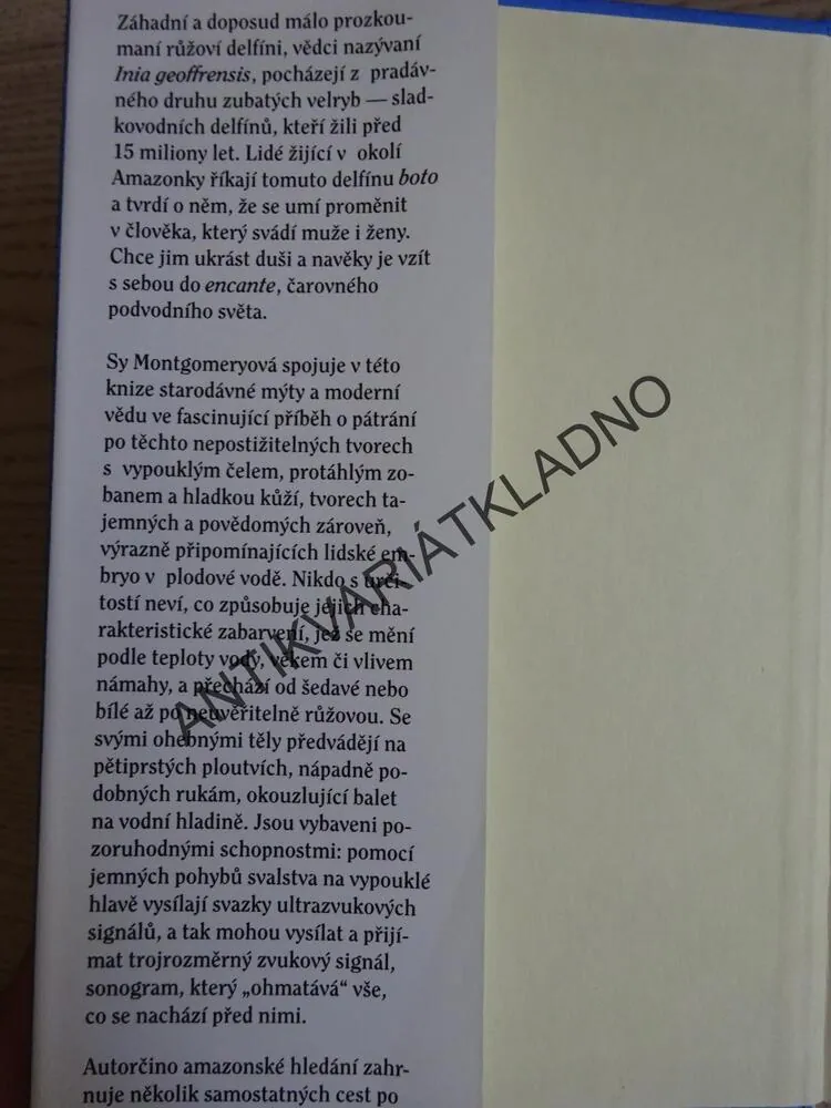TANEC AMAZONSKÝCH DELFÍNŮ, SY MONTGOMERYOVÁ, **an
