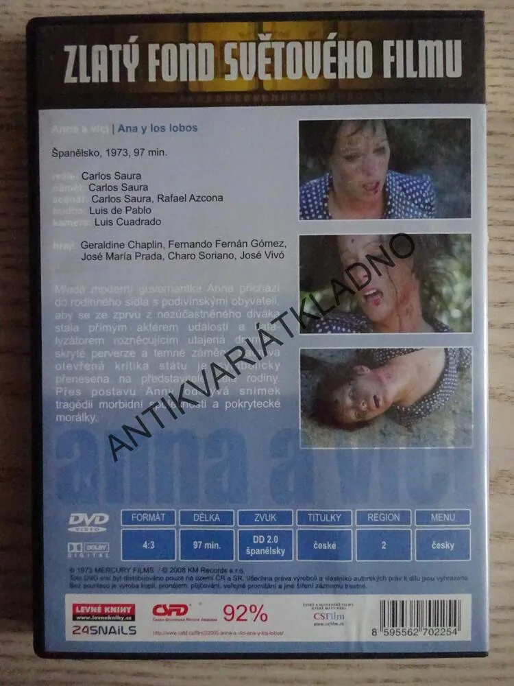 ANNA A VLCI, DVD FILM