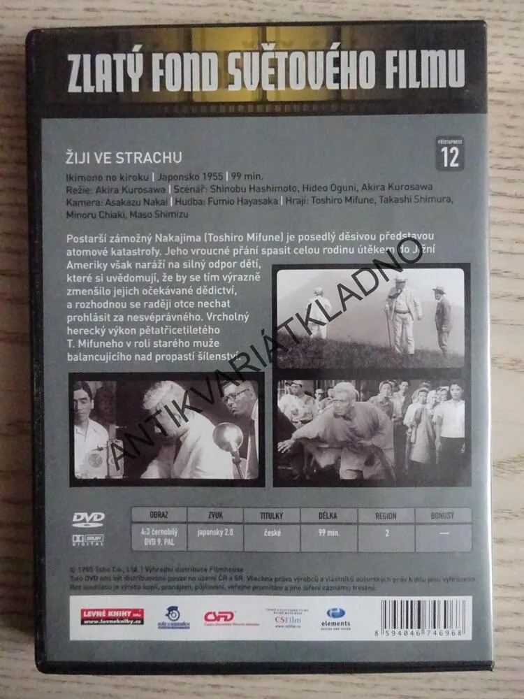 ŽIJI VE STRACHU, DVD FILM 