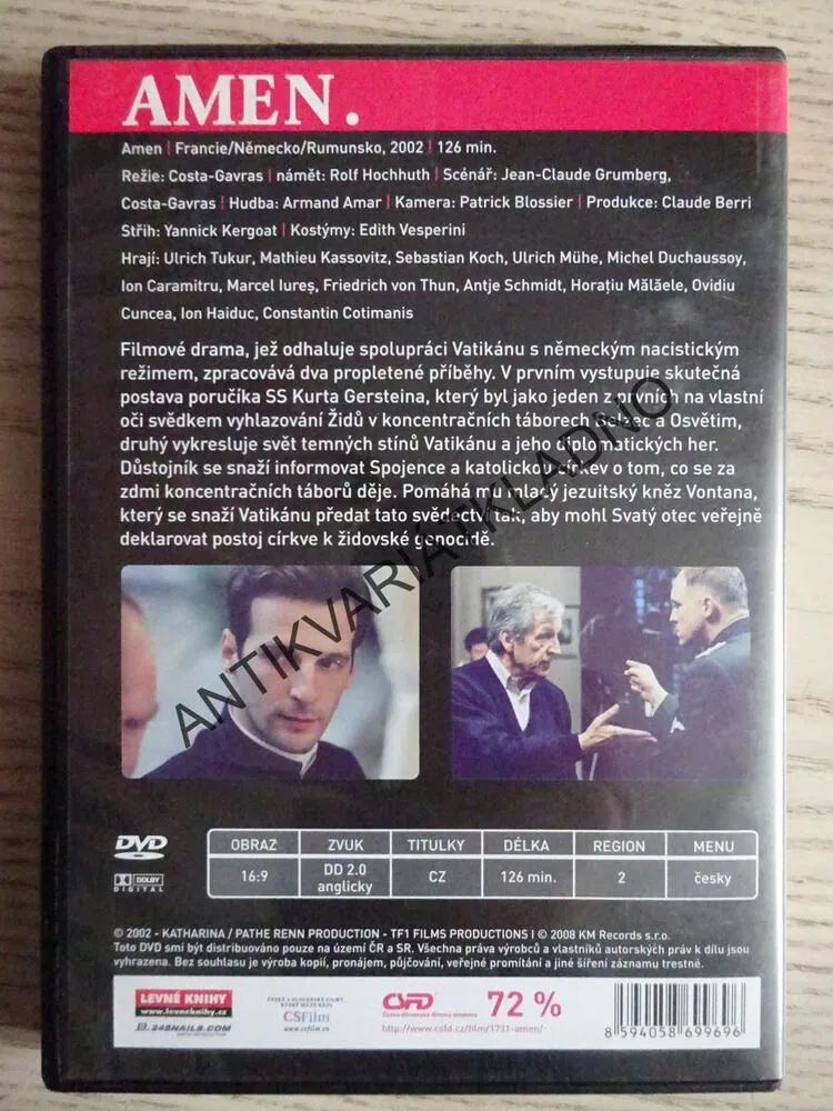 AMEN., DVD FILM