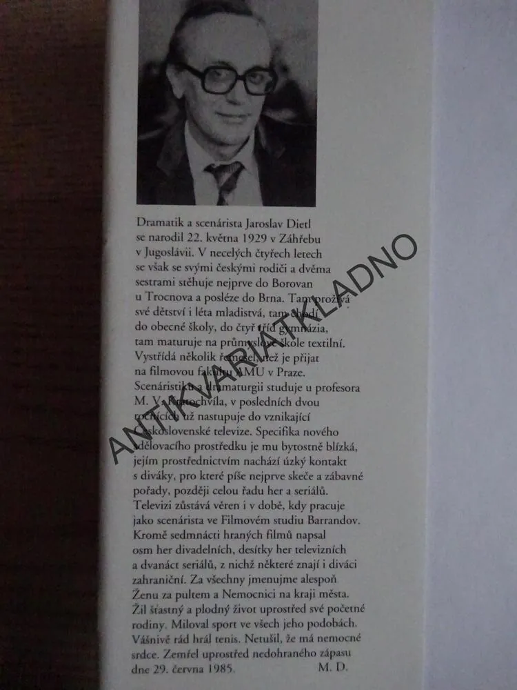 NEMOCNICE NA KRAJI MĚSTA, JAROSLAV DIETL, **an