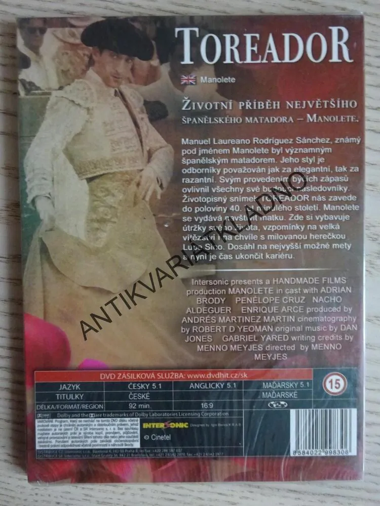 TOREADOR, DVD FILM