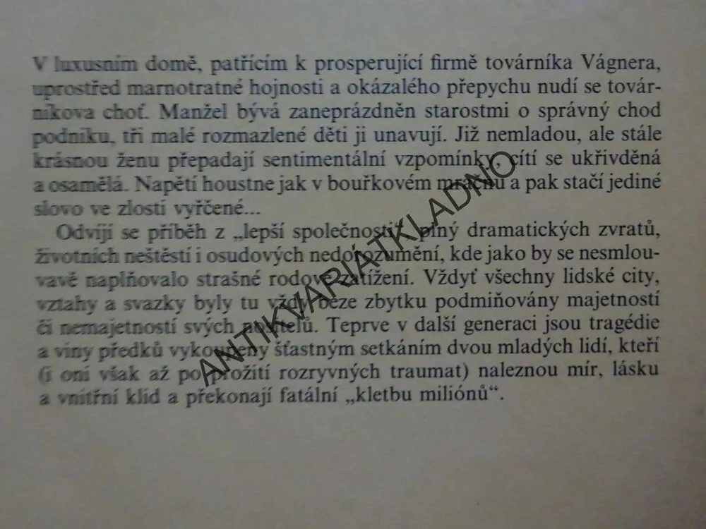 KLETBA MILIÓNŮ, VLASTA JAVOŘICKÁ, **an