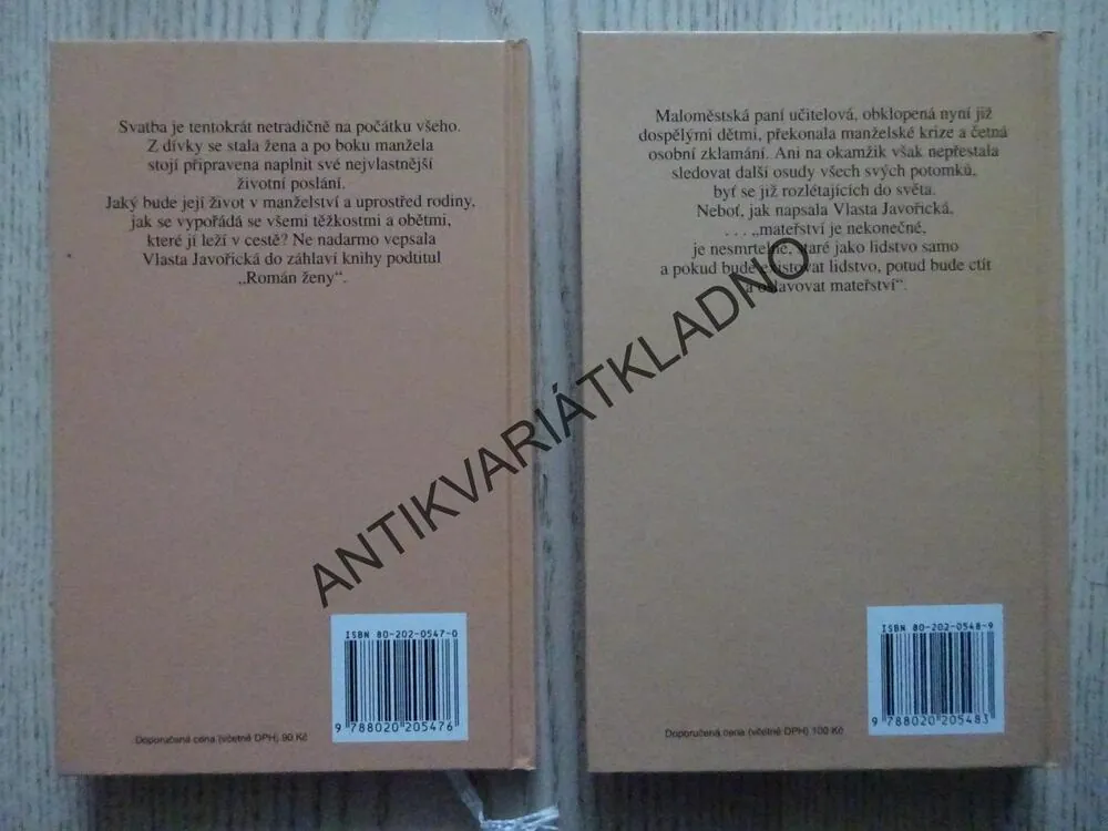 MATEŘSTVÍ, 1-2, VLASTA JAVOŘICKÁ, **an