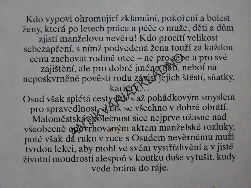 BRÁNA DO RÁJE, VLASTA JAVOŘICKÁ, **an