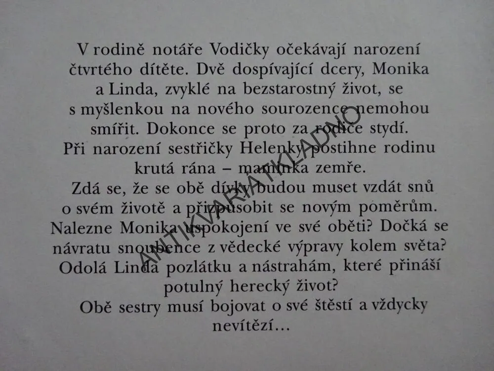 ZÁPASY O ŠTĚSTÍ, VLASTA JAVOŘICKÁ, **an