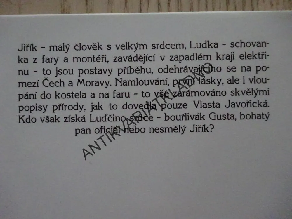 MALÝ ČLOVĚK S VELKÝM SRDCEM, VLASTA JAVOŘICKÁ, **an