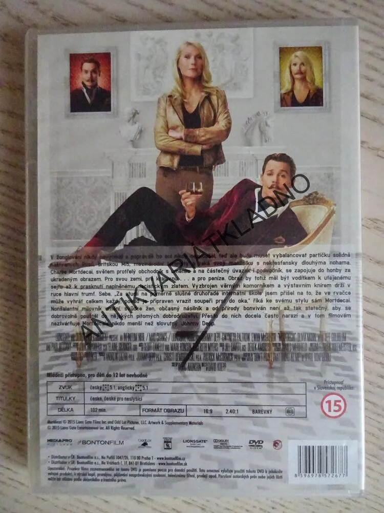 MORTDECAI, GRANDIÓZNÍ PŘÍPAD, DVD FILM