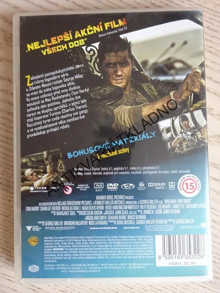 ŠÍLENÝ MAX, ZBĚSILÁ CESTA, DVD FILM