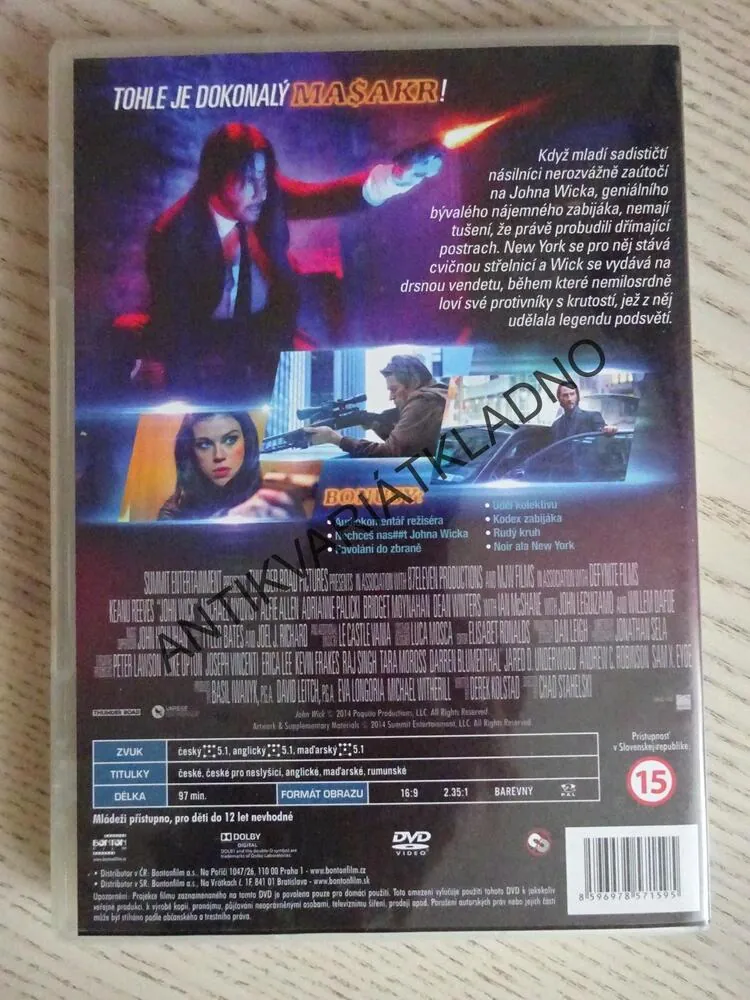 JOHN WICK, DVD FILM