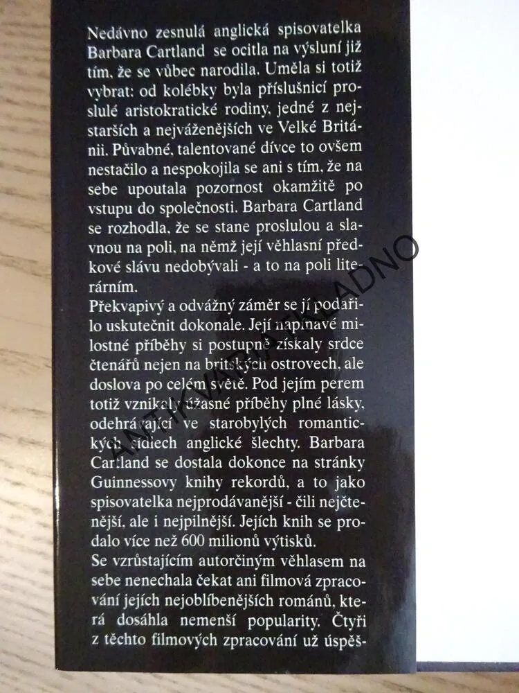 ROZPUSTILÁ KOMTESA, BARBARA CARTLAND, **an