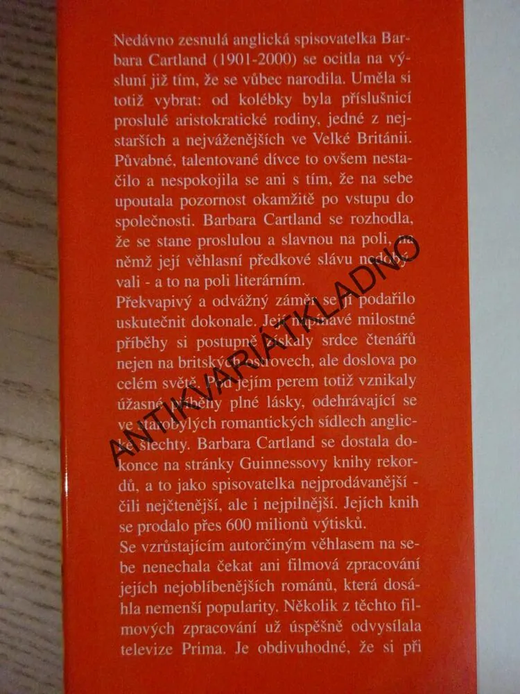 ZÁVOD O LÁSKU, BARBARA CARTLAND, **an
