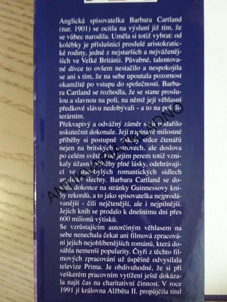 SEN LÁSKY, BARBARA CARTLAND, **an