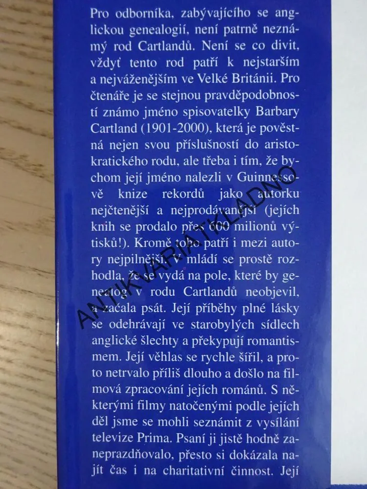 VZDÁLENÉ LÁSKA, BARBARA CARTLAND, **an