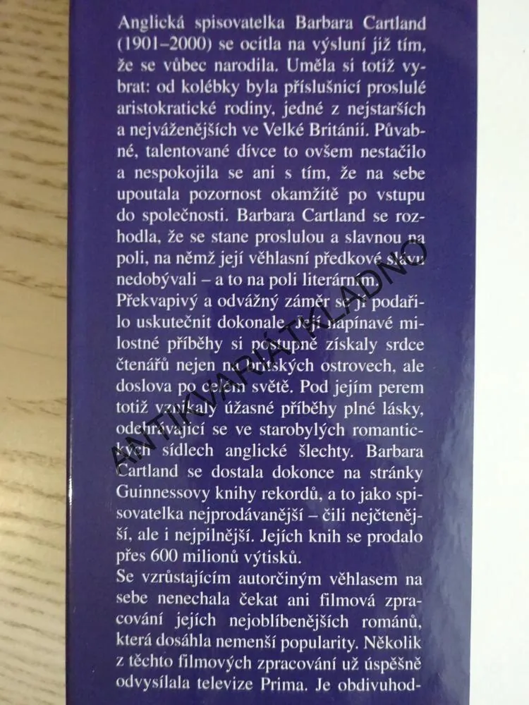 TŘPYT LÁSKY, BARBARA CARTLAND, **an