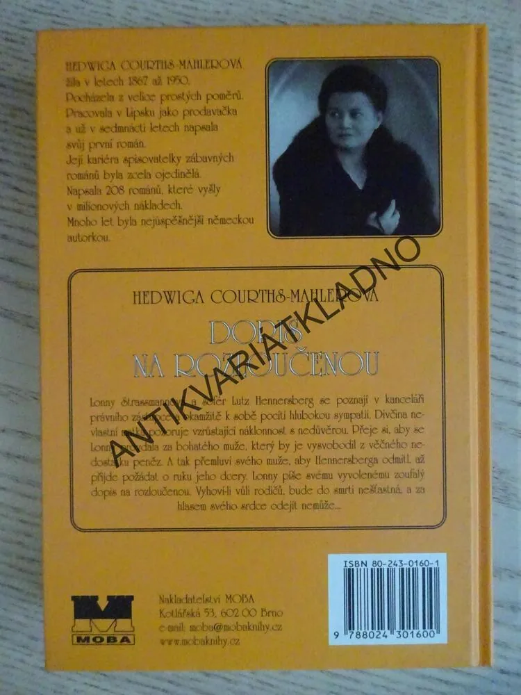 DOPIS NA ROZLOUŽENOU, H. COURTHS-MAHLEROVÁ, **an