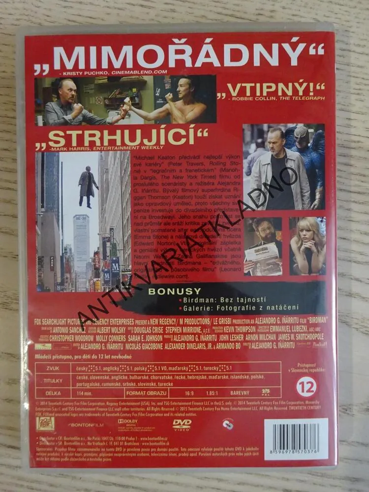 BIRDMAN, DVD FILM