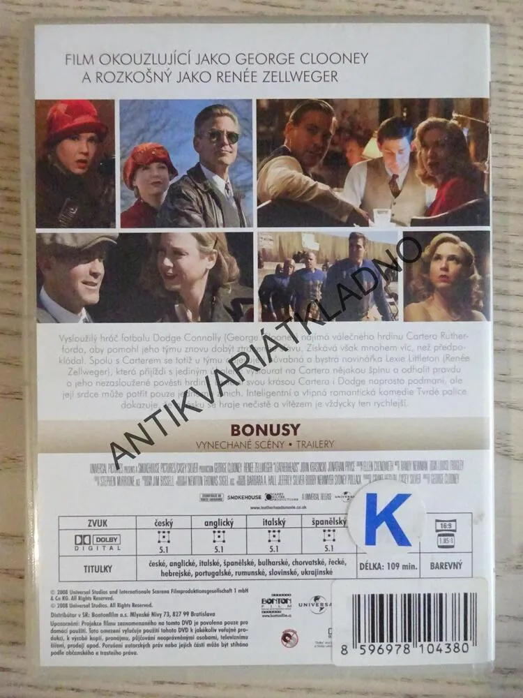 TVRDÉ PALICE, GEORGE CLOONEY, RENEÉ ZELLWEGER, DVD FILM