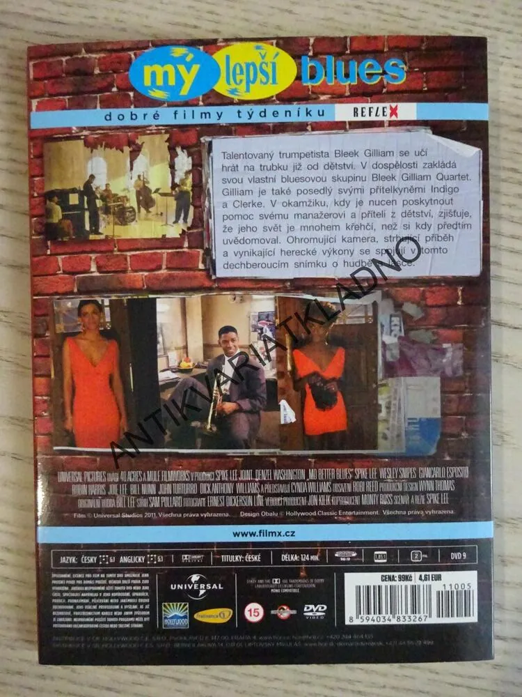MÝ LEPŠÍ BLUES, SPIKE LEE, DENZEL WASHINGTON, DVD FILM