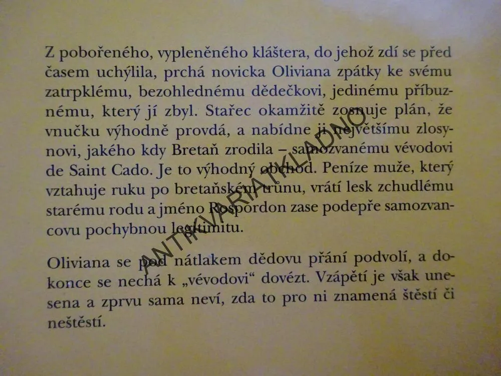 OLIVIANA, ZÁŘIVÝ SAFÍR, MARIE CORDONNIEROVÁ, **an