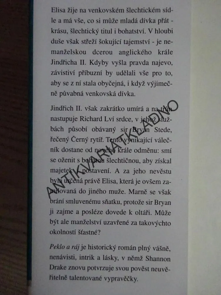 PEKLO A RÁJ, SHANNON DRAKE, **an