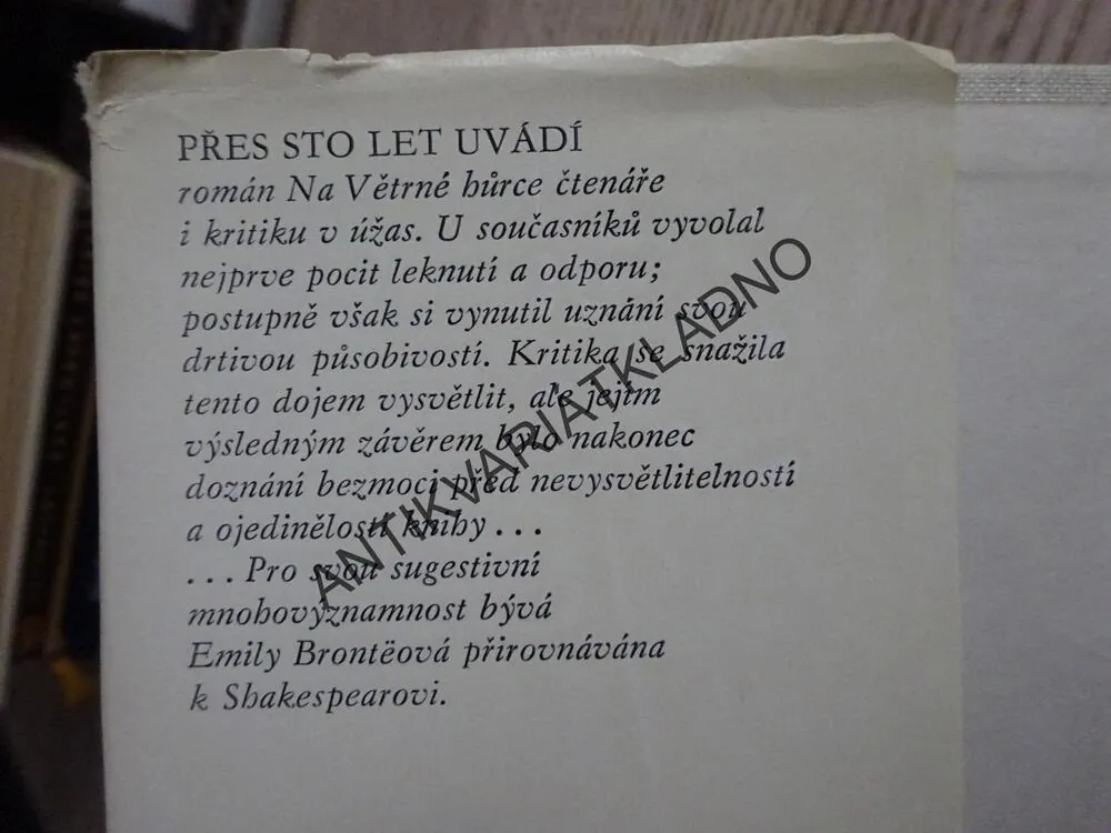 NA VĚTRNÉ HŮRCE, EMILY BRONTEOVÁ, **an
