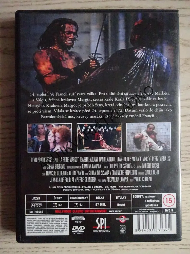 KRÁLOVNA MARGOT, DVD FILM