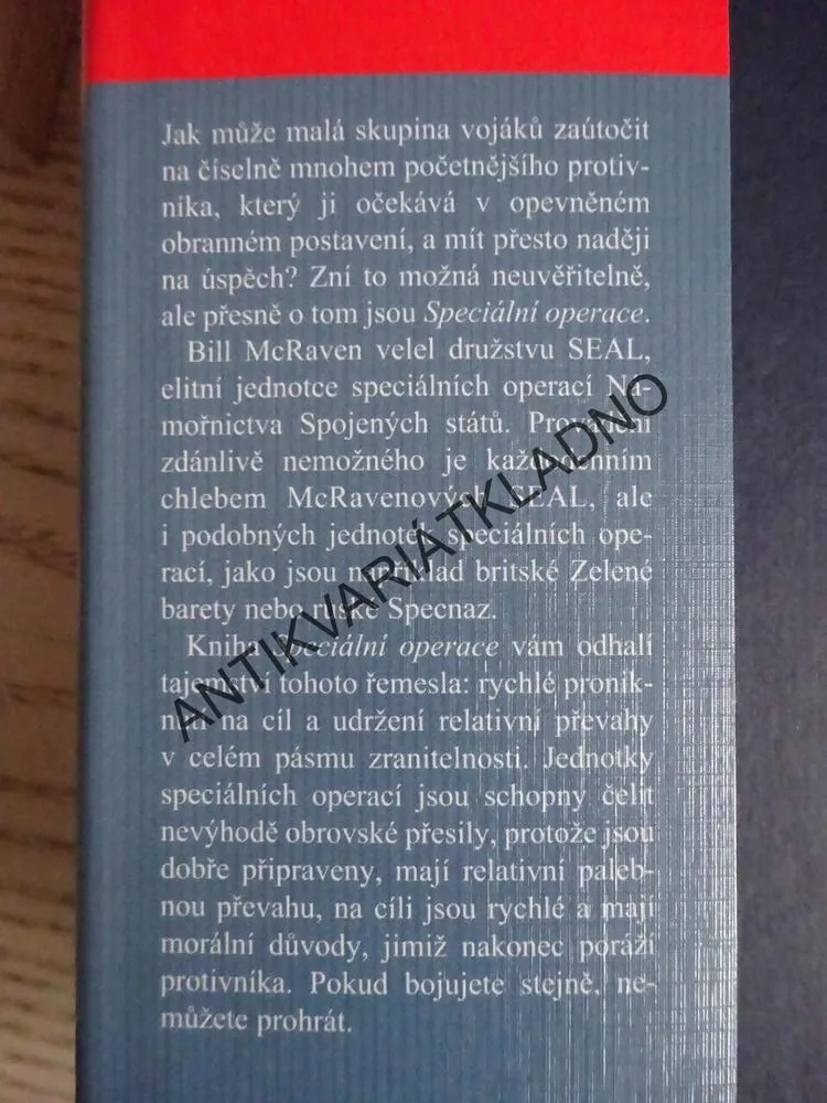 SPECIÁLNÍ OPERACE, WILLIAM H. MCRAVEN, **an