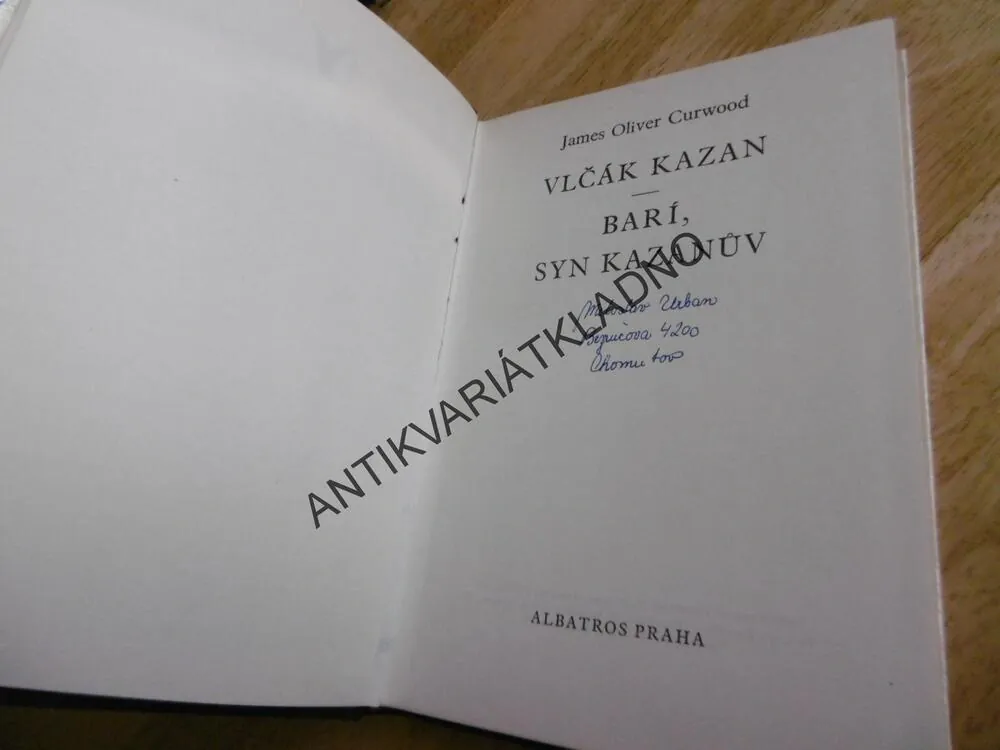 KOD 145 - VLČÁK KAZAN, BARÍ, SYN KAZANŮV, JAMES OLIVER CURWOOD, **an