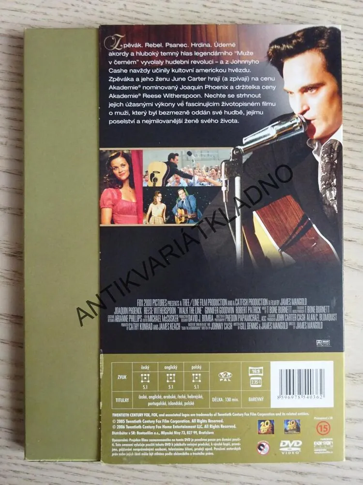 WALK THE LINE, LÁSKA SPALUJE, DVD FILM