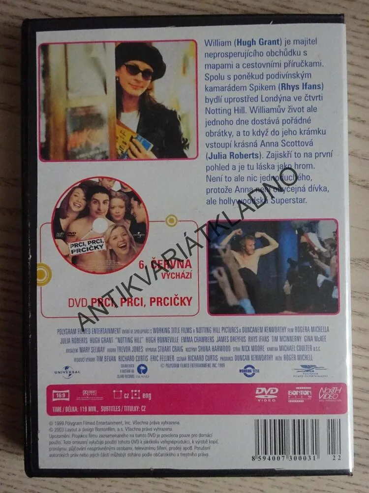 NOTTING HILL, DVD FILM