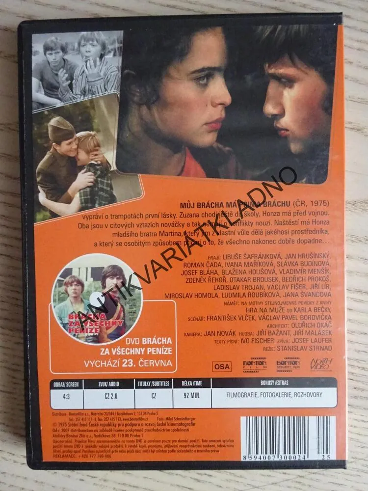 MŮJ BRÁCHA MÁ PRIMA BRÁCHU, DVD FILM