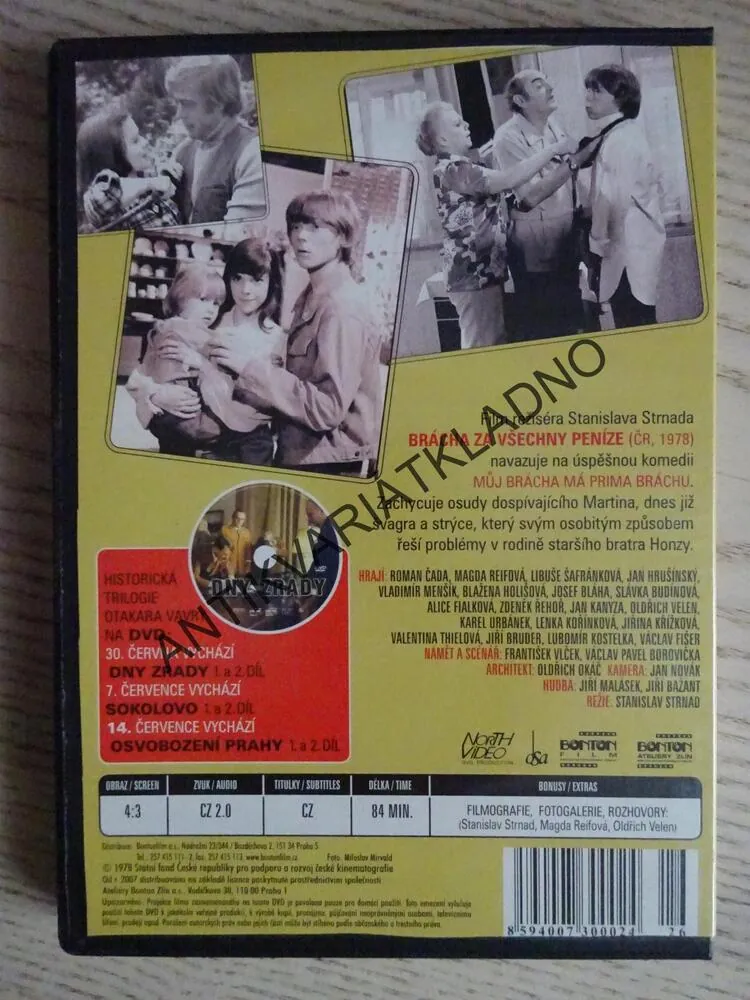 BRÁCHA ZA VŠECHNY PENÍZE, DVD FILM
