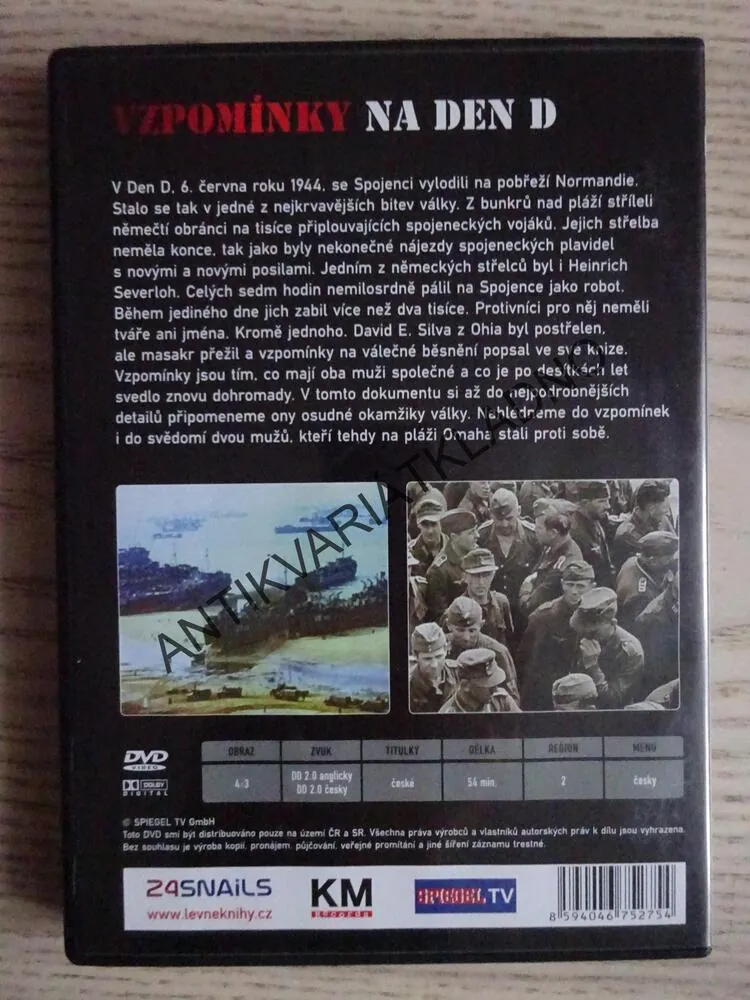 VZPOMÍNKY NA DEN D, DVD FILM