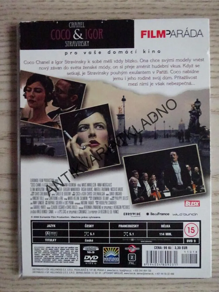 COCO CHANEL A IGOR STRAVINSKY, DVD FILM