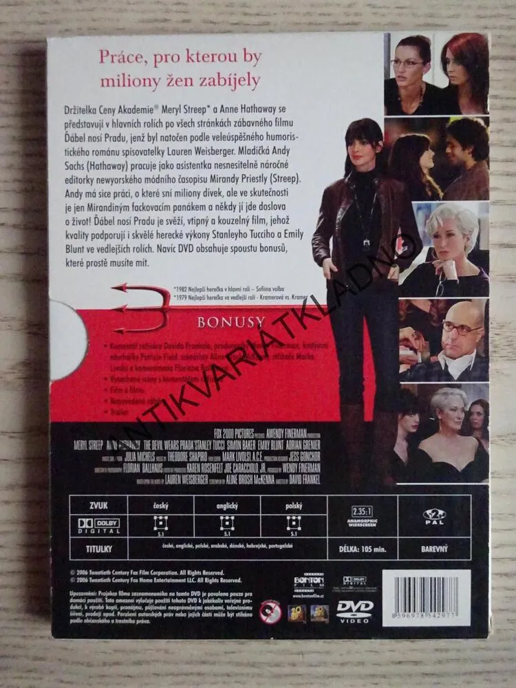ĎÁBEL NOSÍ PRADU, DVD FILM