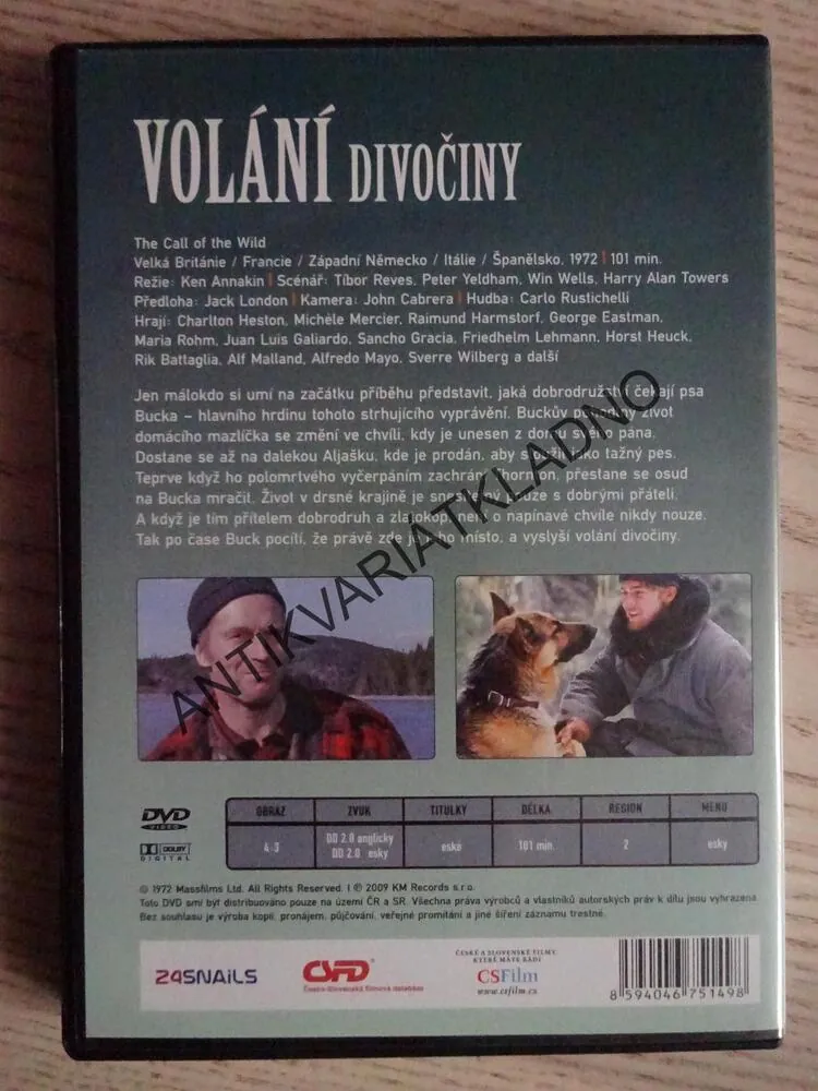 VOLÁNÍ DIVOČINY, DVD FILM