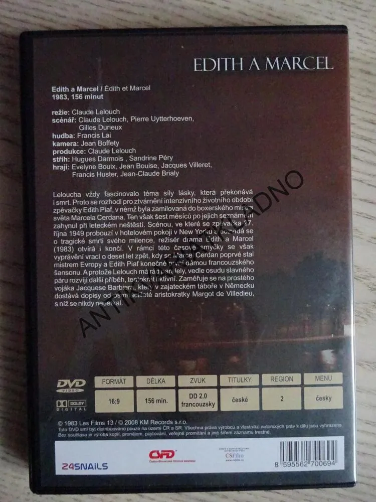 EDITH A MARCEL, DVD FILM