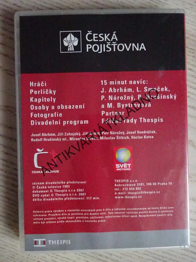 HRÁČI, DVD FILM ČR