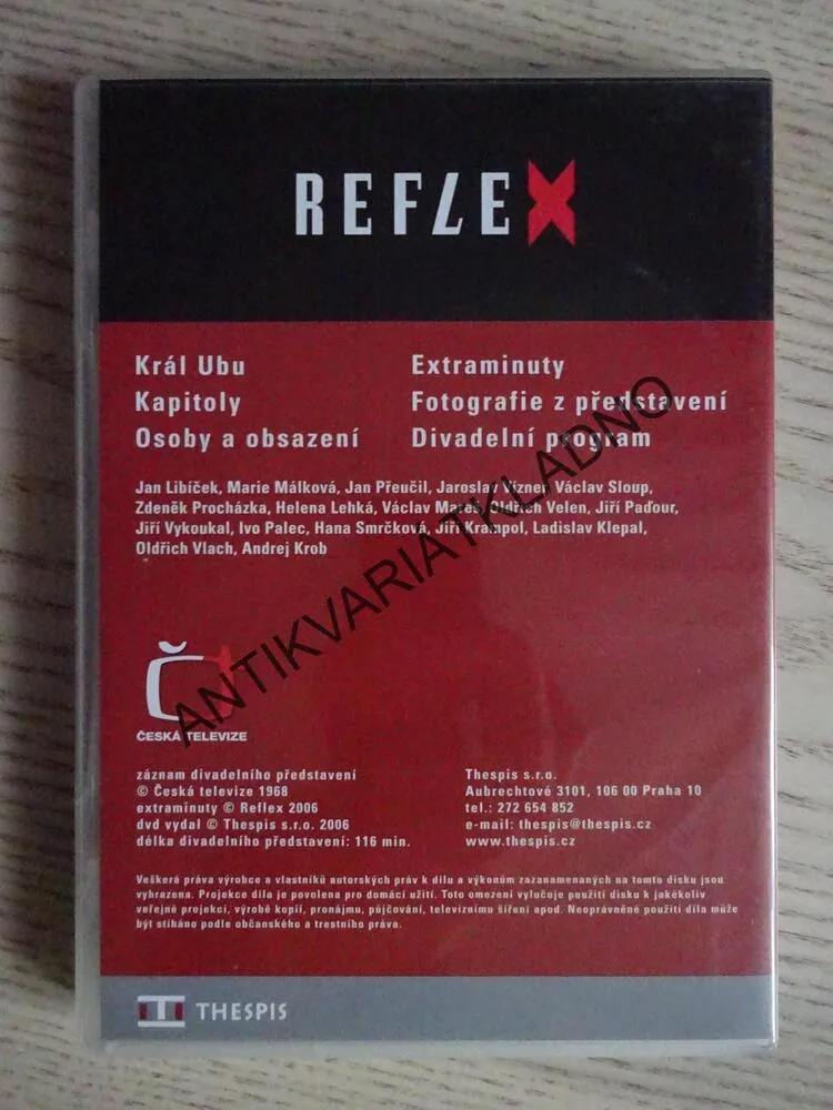 KRÁL UBU, DVD FILM ČR
