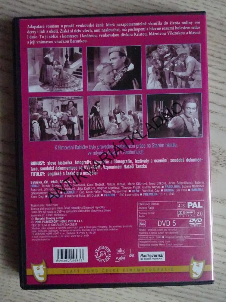 BABIČKA, DVD FILM ČR