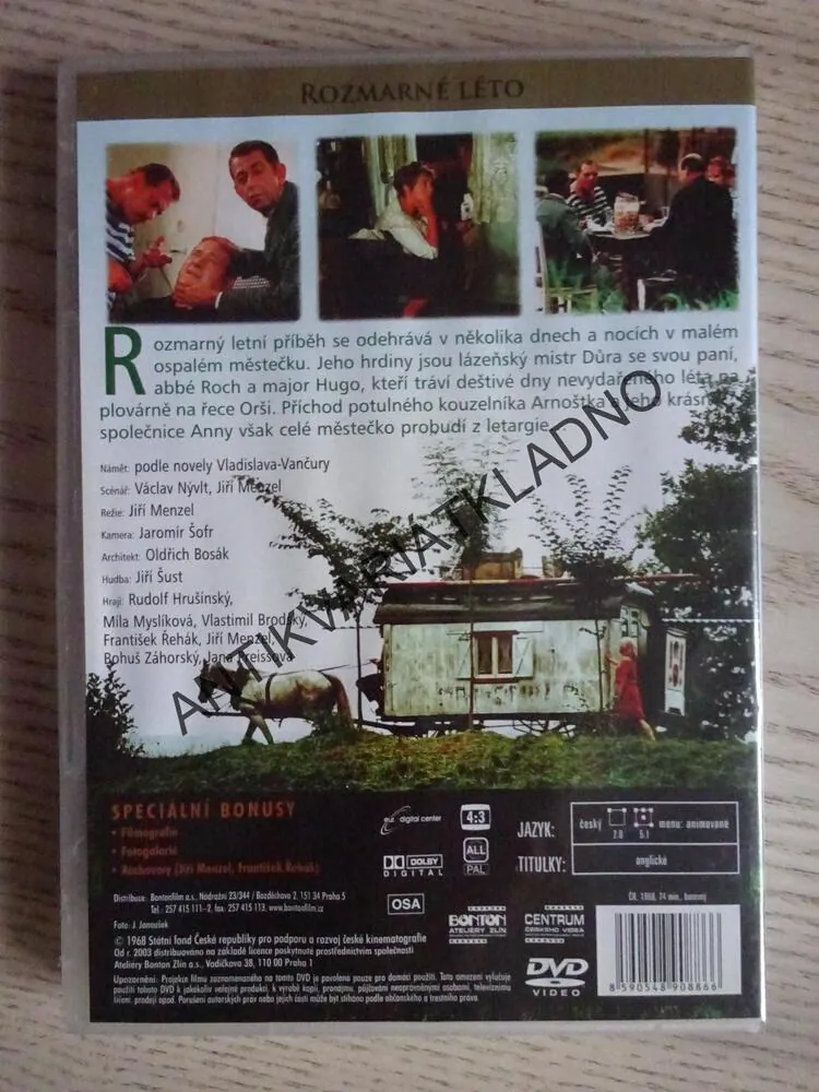 ROZMARNÉ LÉTO, DVD FILM ČR