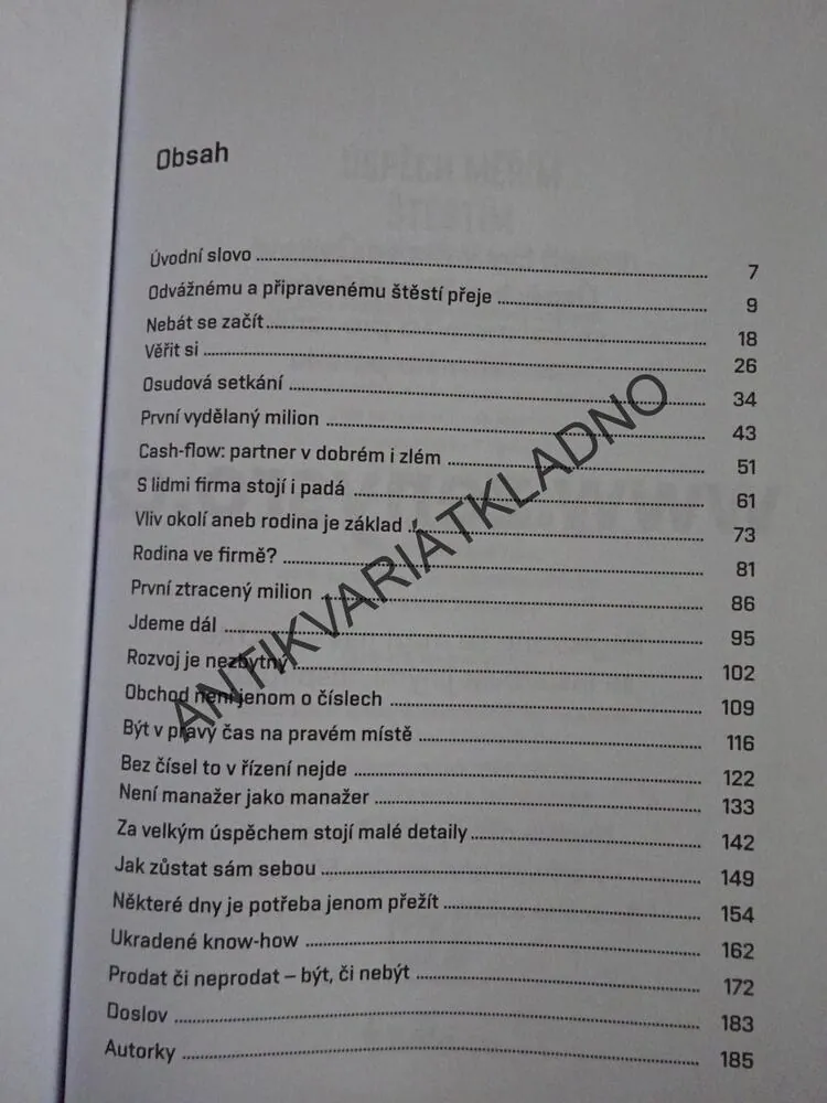 ÚSPĚCH MĚŘÍM ŠTĚSTÍM, JITKA SKALICKÁ, EVA VAŠKOVÁ ČEJKOVÁ, **an